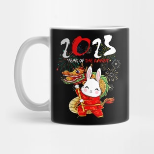 2023 Year Of the Rabbit Dabbing Bunny Chinese New Year Mug